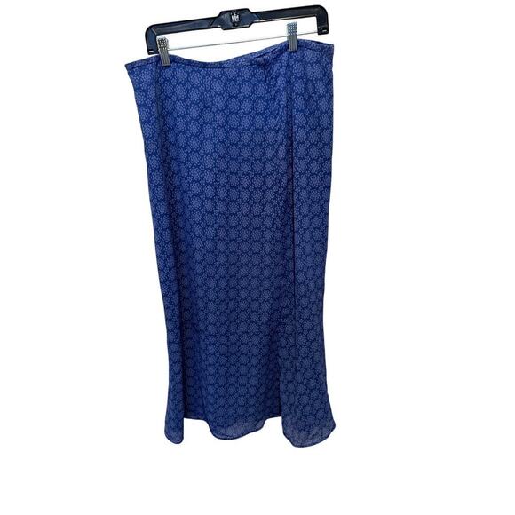 Liz Claiborne Women's Blue Purple Textured Retro Sport Long Maxi Skirt Size 14 - Picture 4 of 6